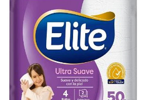 ELITE ULTRA SUAVE DOBLE HOJA 50 METROS (4 ROLLOS)