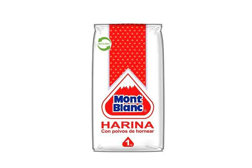 HARINA MONT BLANC CON POLVOS DE HORNEAR 1 KG
