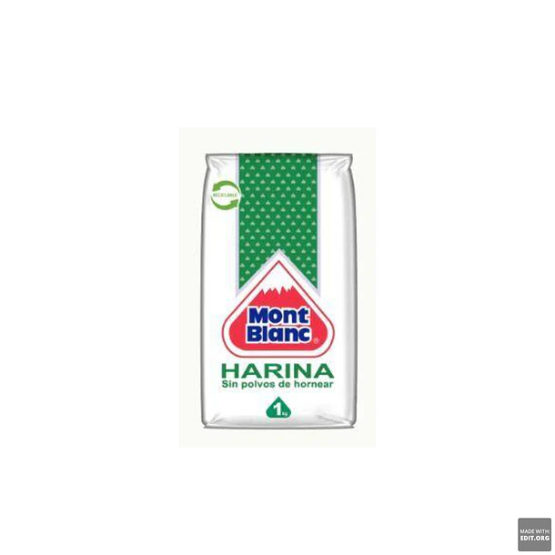 HARINA MONT BLANC SIN POLVOS DE HORNEAR 1 KG