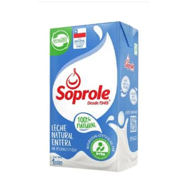 LECHE ENTERA SOPROLE 1 LT.