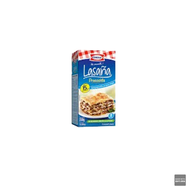 LASAÑA PRECOCIDA CAROZZI 330 GRS