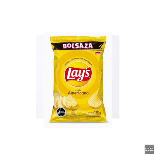 PAPAS FRITAS LAYS CORTE AMERICANO 100 GRS.