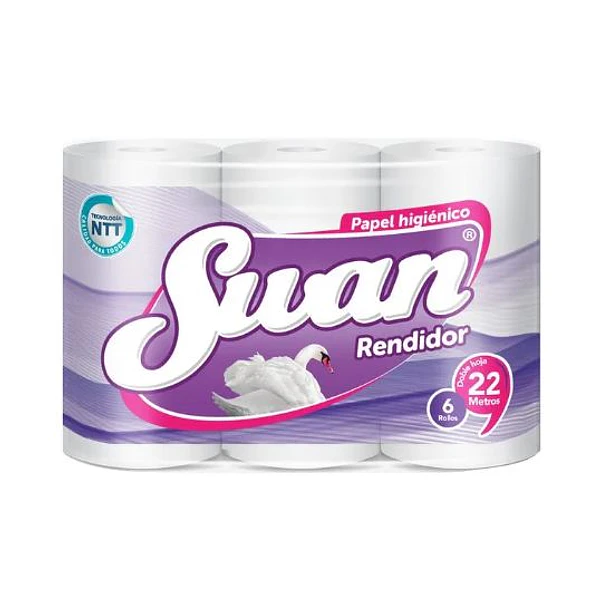 PAPEL HIGIÉNICO SWAN 22 MTS. 6 ROLLOS
