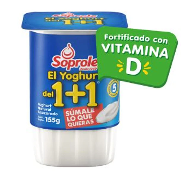 YOGHURT 1+1 SOPROLE 155 GRS.