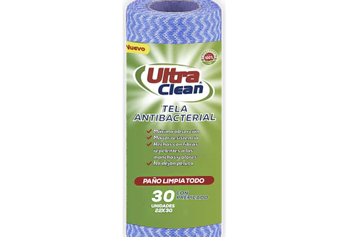 PAÑO LIMPIA TODO -TELA ANTIBACTERIAL (ROLLO 30 UNIDADES )