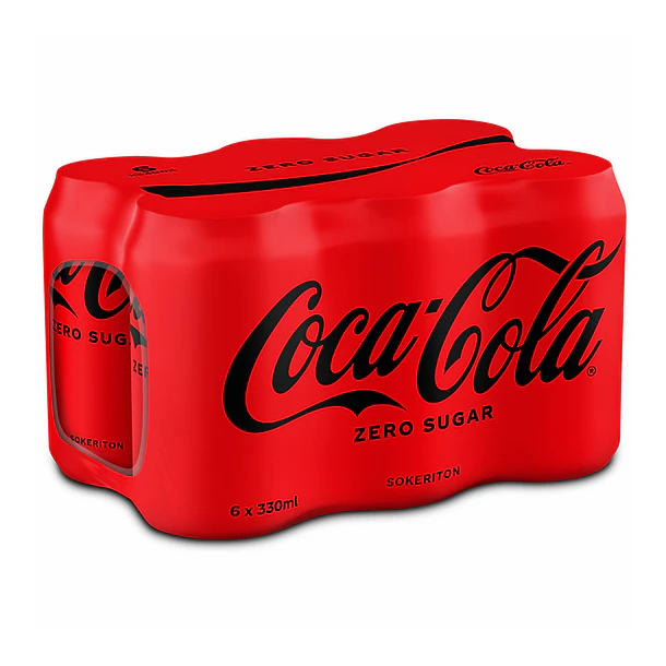 SIX PACK COCA COLA ZERO LATA 330 ML