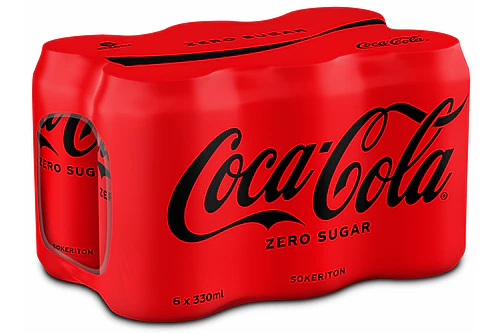 SIX PACK COCA COLA ZERO LATA 330 ML