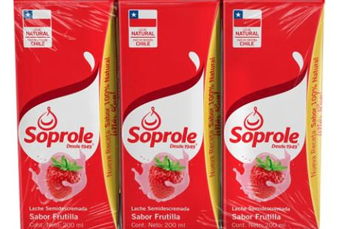 PACK LECHE SOPROLE FRUTILLA 200 ML (6 UNIDADES)