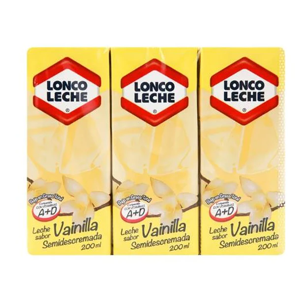 PACK LECHE LONCO LECHE SEMI VAINILLA 200 ML (6 UNIDADES)