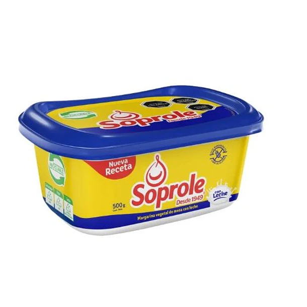 MARGARINA SOPROLE 500 GRS. POTE AZUL