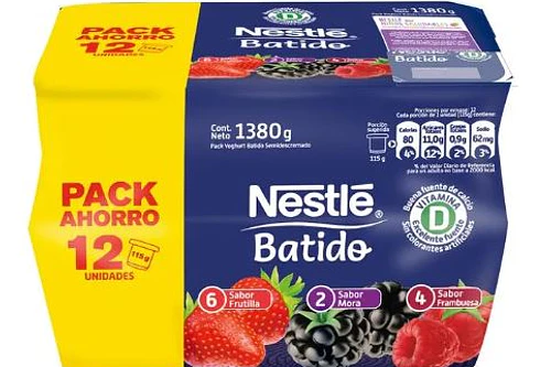 PACK 12 YOGHURT BATIDO BERRIES NESTLÉ 115 GRS.