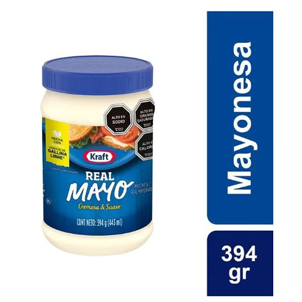 MAYONESA REAL KRAFT 394 GRS.
