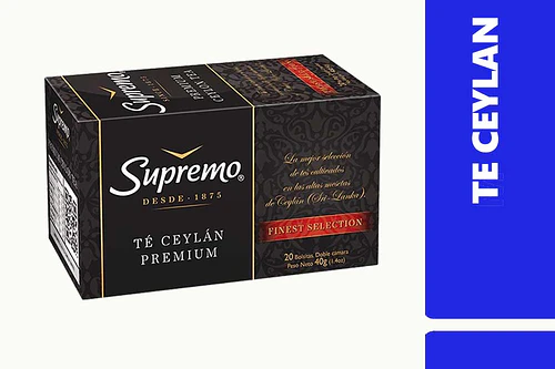 TÉ SUPREMO CEYLAN PREMIUM 20 BOLSAS.