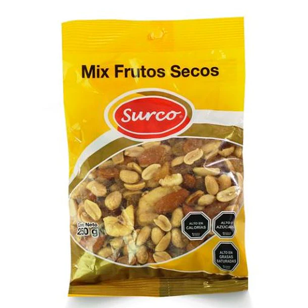 MANÍ, PASAS Y ALMENDRAS SURCO 80 GRS.
