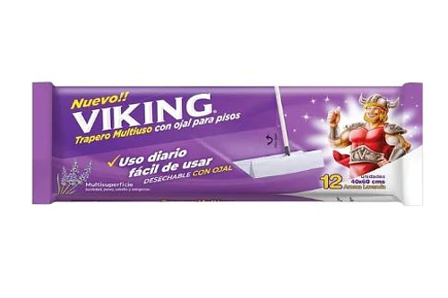 TRAPERO HÚMEDO LAVANDA VIKING 12 TOALLAS