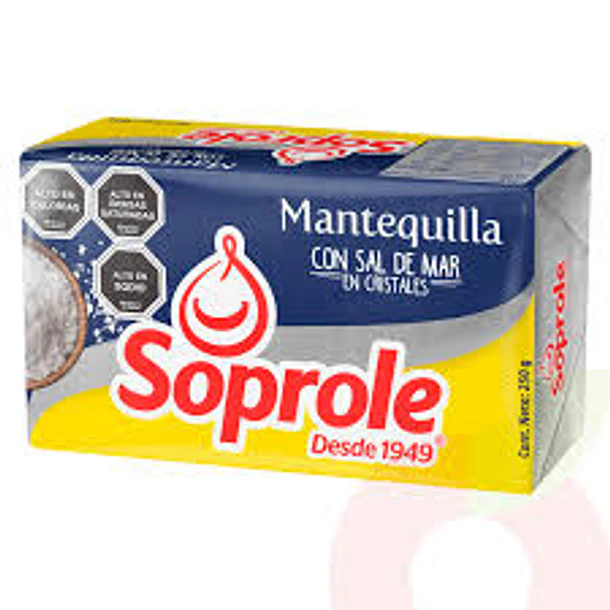 MANTEQUILLA CON SAL DE MAR SOPROLE 250 GRS.