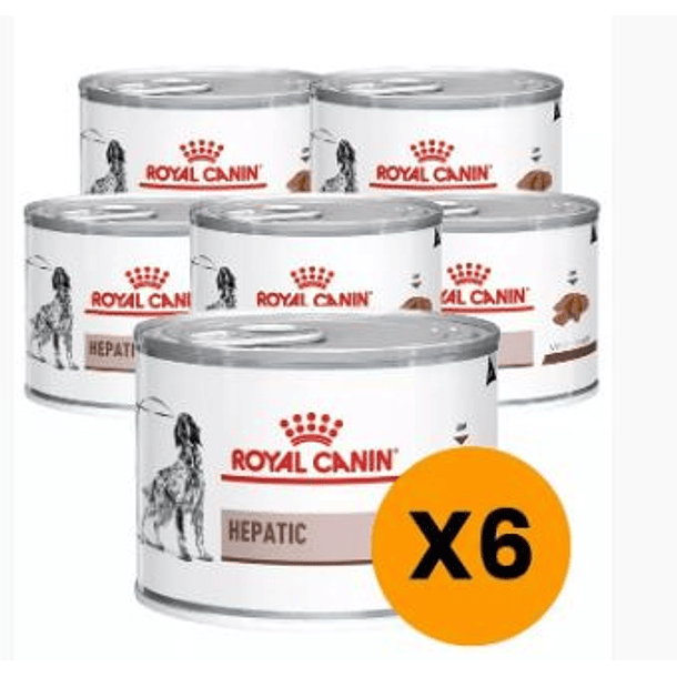 Pack 6 latas Royal Canin Hepatic Lata 200 gr