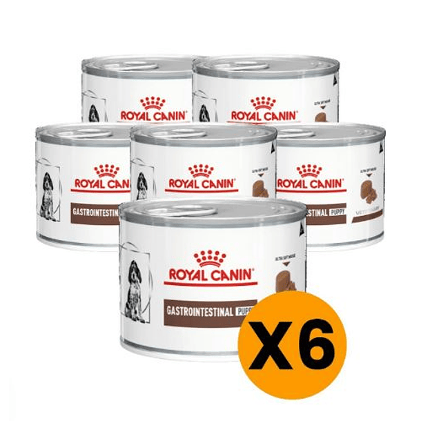 Pack 6 latas Royal Canin Gastrointestinal Puppy Lata 195 gr