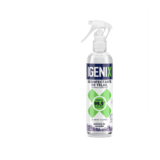 DESINFECTANTE DE TELAS, AMBIENTES Y SUPERFICIES IGENIX 230 ML LAVANDA  
