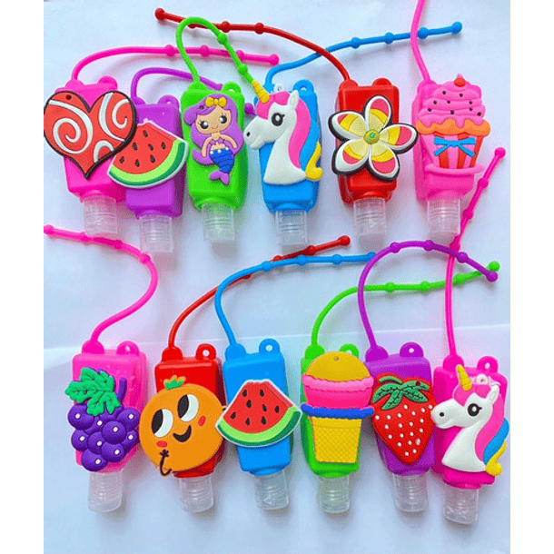 DISPENSADOR ALCOHOL GEL PARA NIÑOS (MONITOS) CON GANCHO PARA COLGAR 