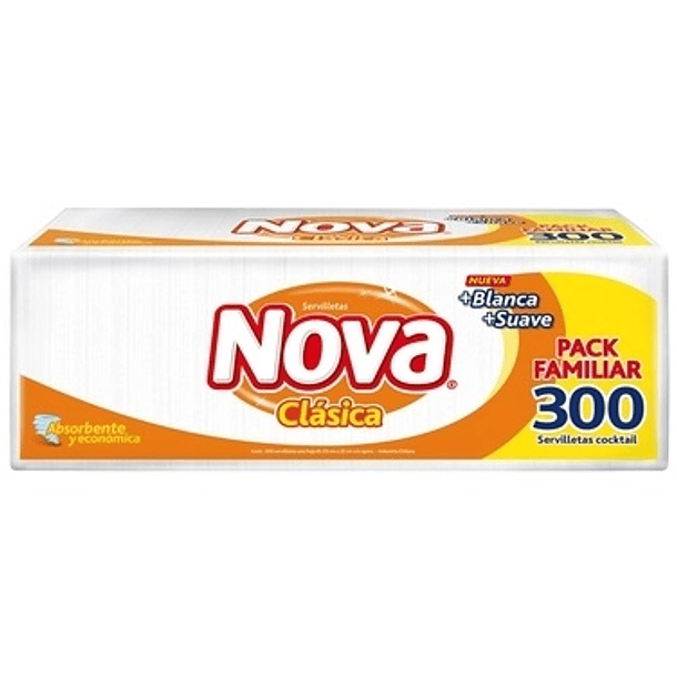 SERVILLETA COCTEL PAQUETE 300 UNIDADES NOVA  