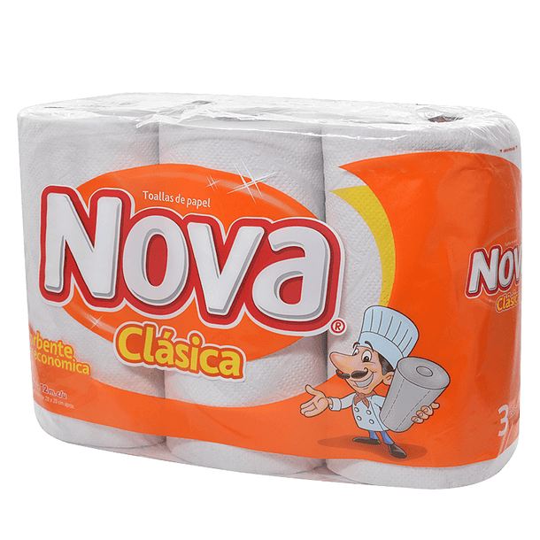 TOALLA NOVA CLASICA X 3 ROLLOS 