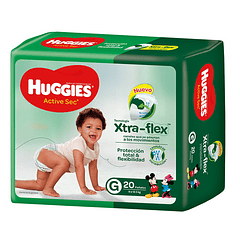 PAÑALES HUGGIES ACTIVE SEC G 20 UND