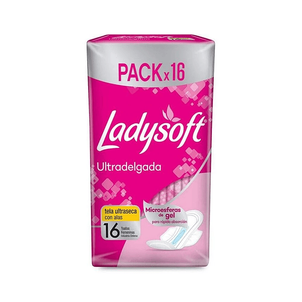 TOALLAS FEMENINAS LADYSOFT DIA PQTE 16 UND 