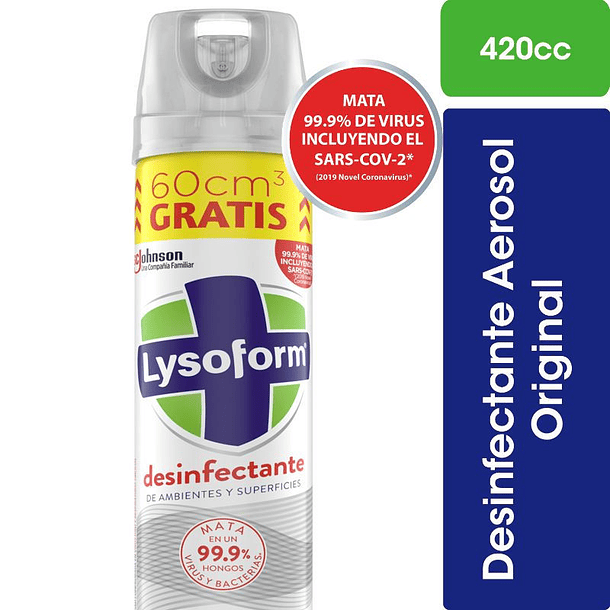 LYSOFORM DESINFECTANTE DE AMBIENTES Y SUPERFICIES 420 CM3 FRAGANCIA ORIGINAL 