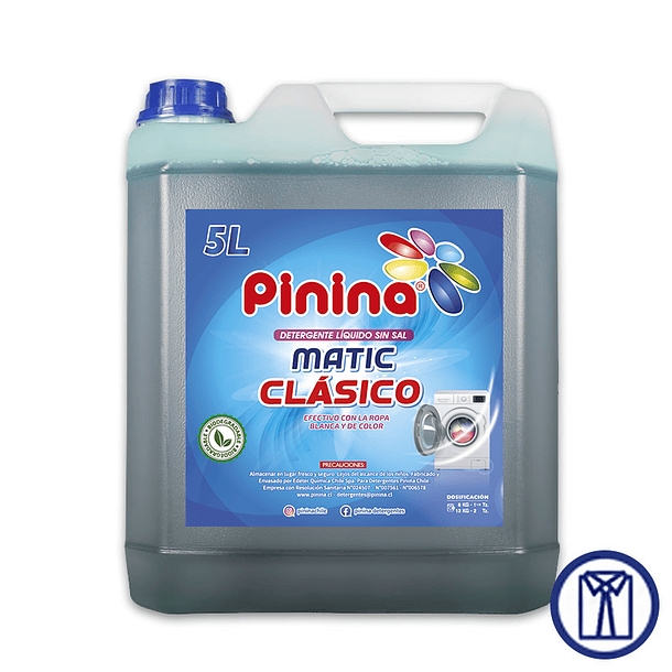 DETERGENTE LIQUIDO BIODEGRADABLE PININA CLASICO VERDE 5 LT 
