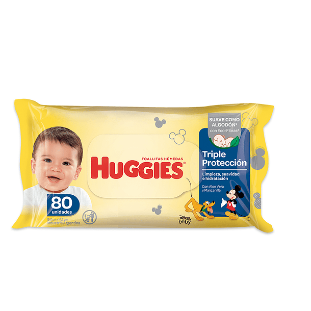 TOALLITAS HUMEDAS HUGGIES TRIPLE PROTECCION 80 UND 