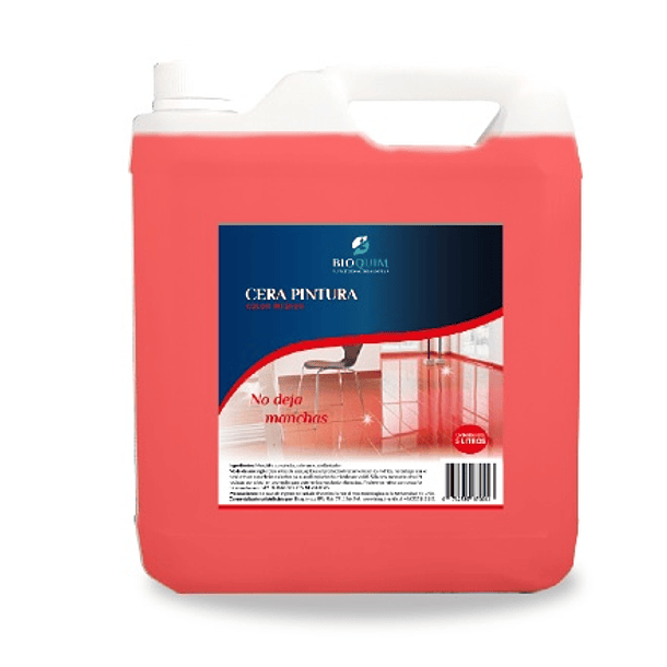 CERA PINTURA ROJA 5 LTS BIOQUIM 