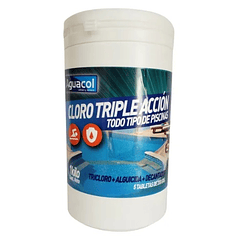 CLORO TRIPLE ACCION  PARA PISCINA  TABLETA   AGUACOL 