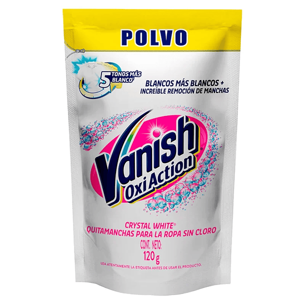 VANISH QUITAMANCHAS EN POLVO ROPA BLANCA 120 G 