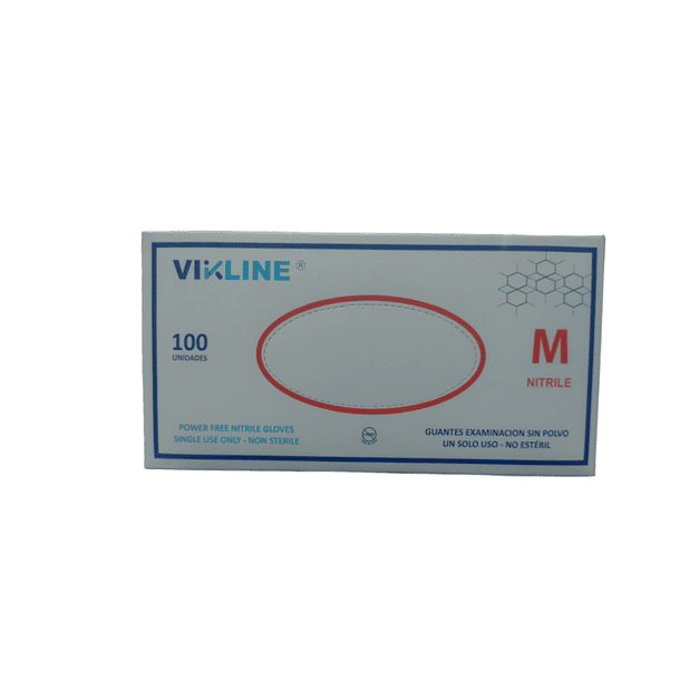GUANTES VIKLINE 100 UNIDADES NITRILO TALLA M 
