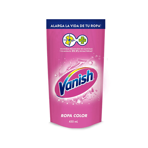 VANISH QUITAMANCHAS ROPA COLOR LIQUIDO 450 ML 