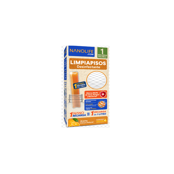 LIMPIA PISOS CON DESINFECTANTE RECARGA CITRICO NANOLIFE 1 LITRO 