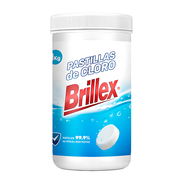 PASTILLAS DE CLORO PARA ESTANQUE BRILLEX 50 TABLETAS 20 GRAMOS 