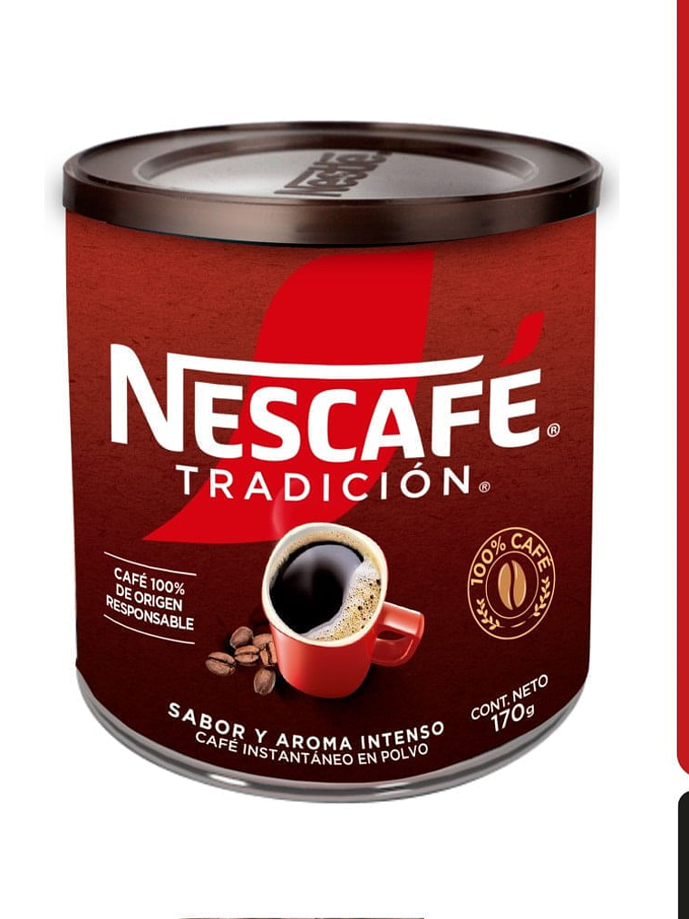 Café instantáneo Nescafé tradición lata 170  1