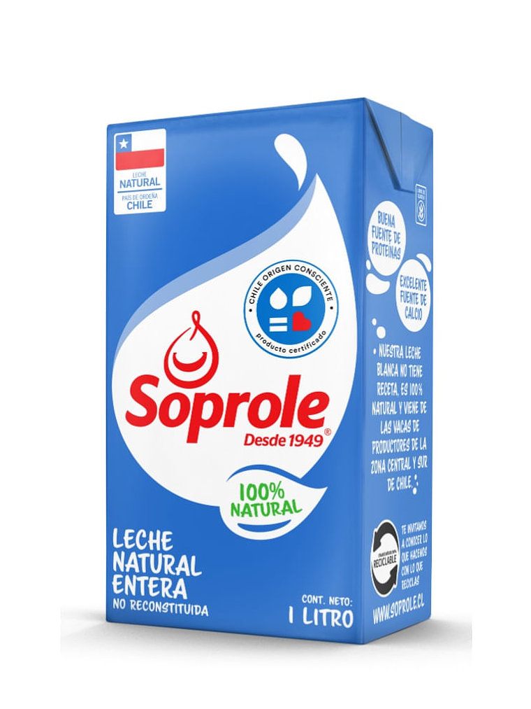 Leche entera natural

1 litro 1