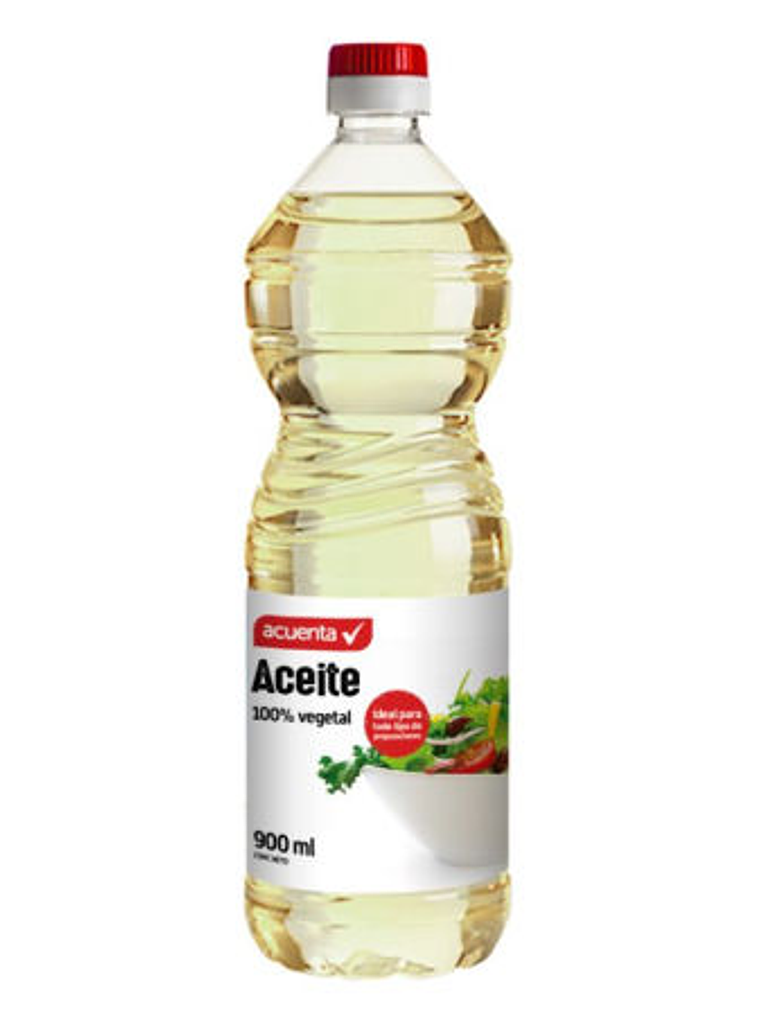 Aceite Vegetal Botella 900 ml Acuenta 1