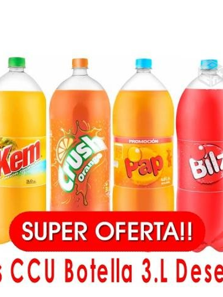 BEBIDA 3 LITROS DESECHABLE VARIEDADES x6 1