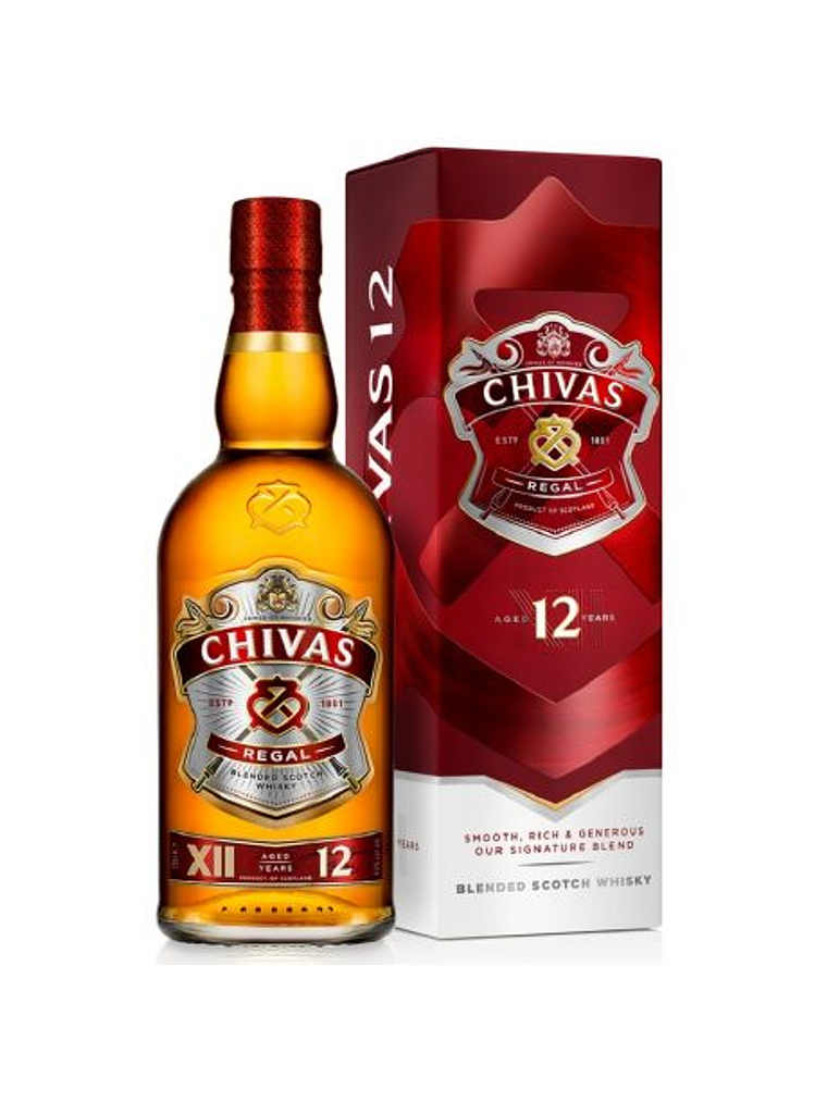 CHIVAS REGAL
WHISKY CHIVAS REGAL 12 AÑOS 1 LITRO 4