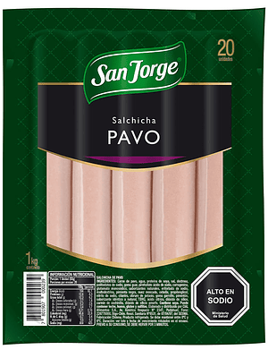 Vienesas de pavo San Jorge 20 