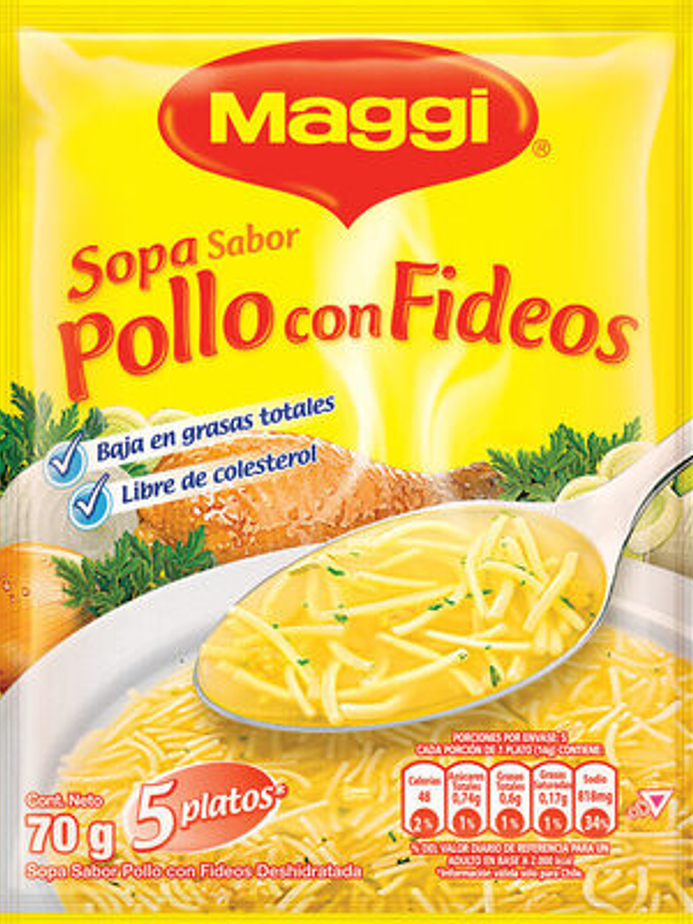 Sopa sabor Pollo con Fideos – Maggi – 70 g 1