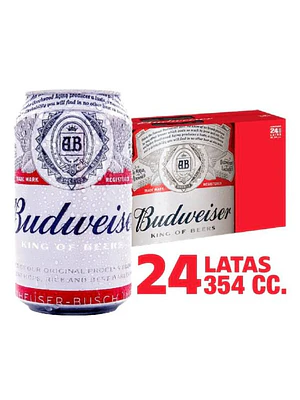 Pack Cerveza Budweiser Lata 354 cc – 24 Unidades 