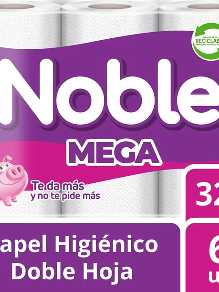 Papel Higiénico Doble Hoja 32 m, 6 Un
El precio actual es
 1