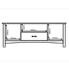 Rack de madera para tv 160 cm.