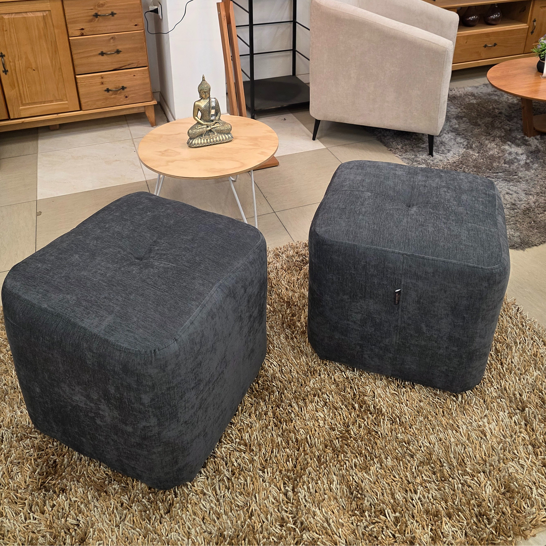 Par de puff EON Gris 2