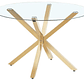 Comedor redondo Gold con 4 sillas Antique beige  - Miniatura 1